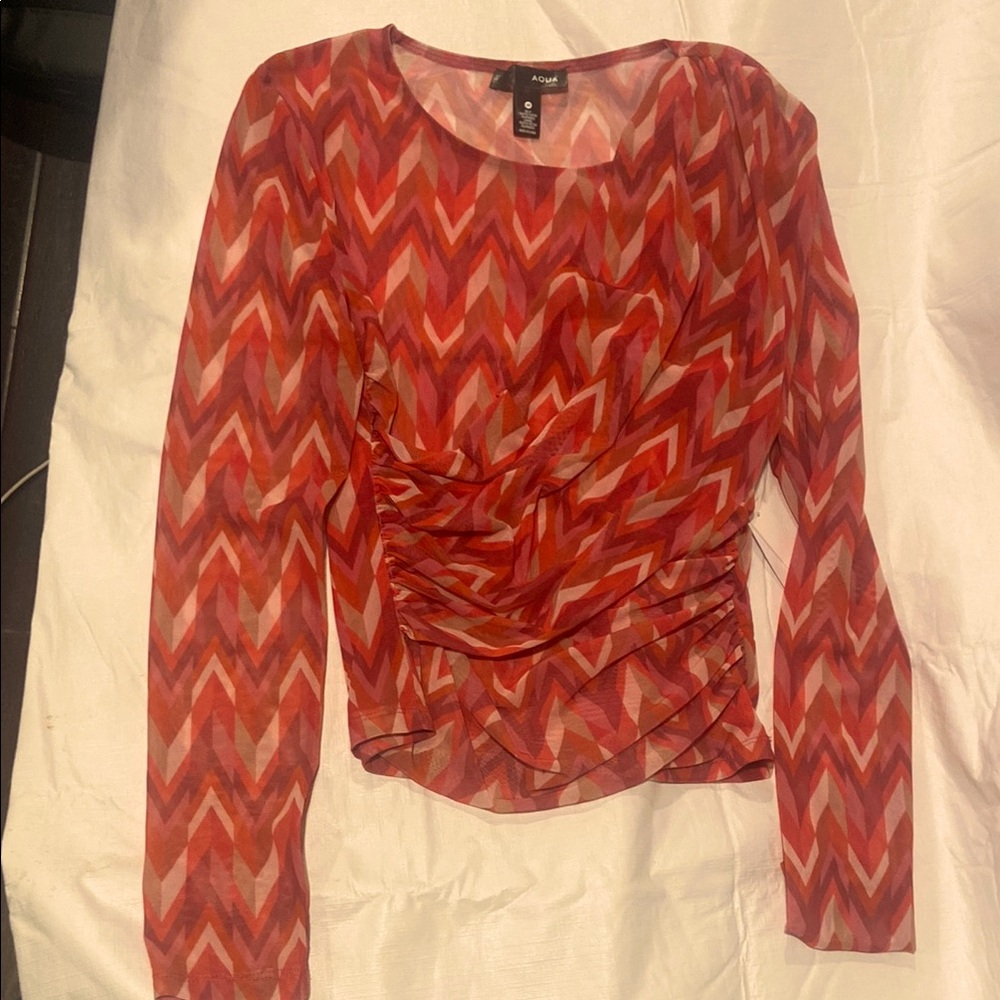 Pink Multi-Color Long Sleeve Gorgeous Top